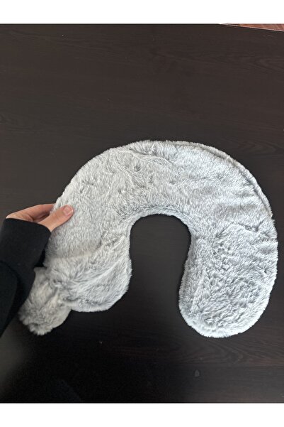aysequlce Boyun ve Omuz İçin Peluş Sıcak Su Torbası – Rahatlatıcı, Doğal Kauçuk, Boyunluk Tasarım - GRİ RENK