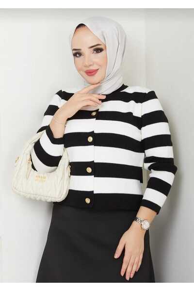 MODA VEDAT Women's Knitwear Cardigan and Scuba Skirt Set -0021