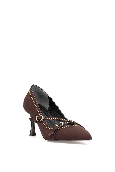 Ayakkabı Fuarı Elite PM492 K1750 Дамски класически обувки с токчета Кафяви