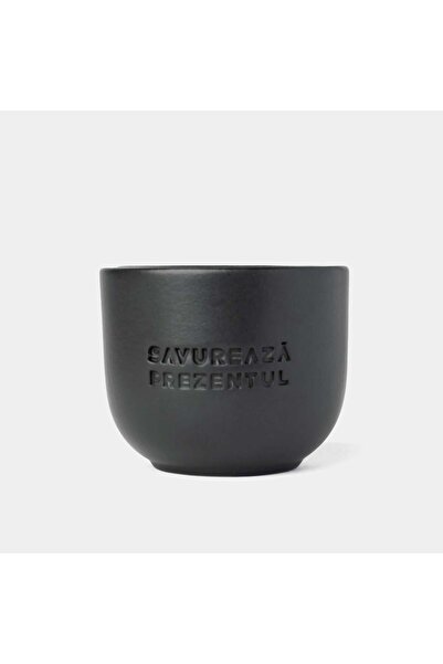 I WOOD BE Ceașcă de porțelan - Savurează prezentul (Negru)
