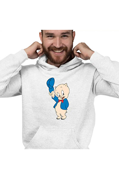 OEM Ανδρική Μπλούζα Φούτερ Porky Looney Tunes Cartoon Piglets
