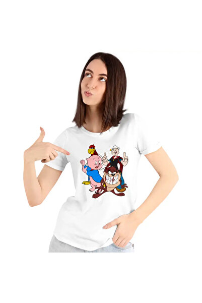OEM Tricou Femei Foghorn Taz Popey Porky Looney Tunes