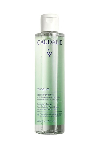 Caudalie Vinopure Purifying Toner with Salicylic Acid 200ml – For Combination and Oily Skin