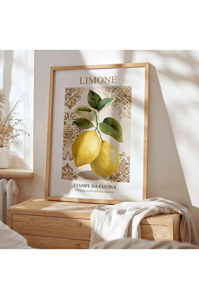 Esci Design Tablou ilustrativ italian cu rama din lemn - Tablou modern pentru...