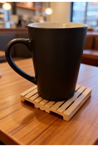 Nobrand Mini Wooden Palette Coasters - Coffee Coasters Set of 4 |   Decorativ...