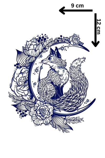 Barly 30 Gün / 1 Ay Kalıcı Tilki ve Çiçek Figürlü 12 Saat Sonra Kararan Geçic...