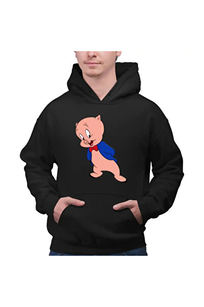 OEM Мъжки суичър с качулка Porky Looney Tunes Piglet