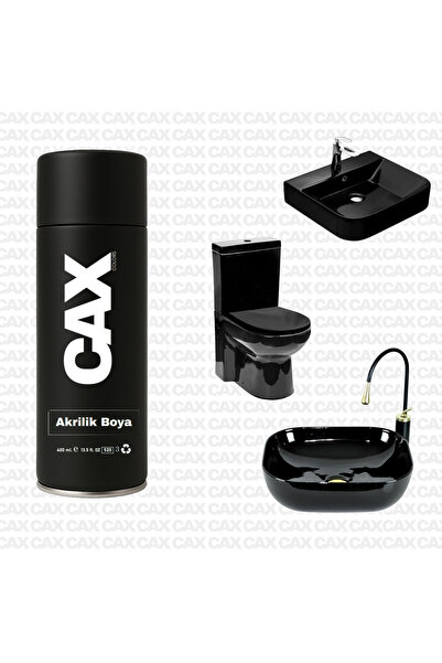 caxcolors DUŞAKABİN-LAVABO-FAYANS-KLOZET SPREYİ SUYA DAYANIKLI VERNİKLİ SPREY BOYA 400 ML