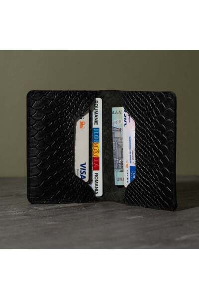 I WOOD BE Snake Texture Leather Wallet