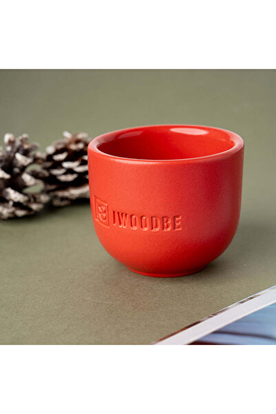 I WOOD BE Ceașcă de porțelan - „Savurează prezentul” (Roșu)