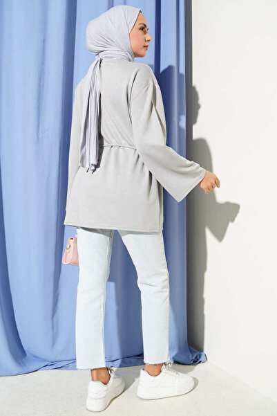 Smy moda Іспанська туніка з шнурівкою на рукавах і велосипедним коміром