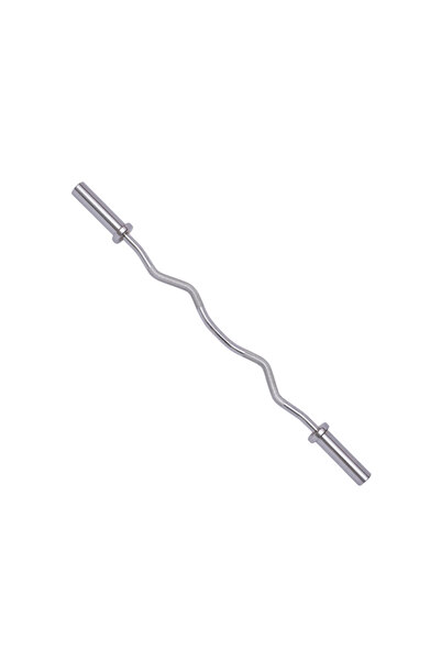 YALLA HomeGym Olympic Curl Bar (1.2M/12KG), Chrome EZ Bar for Weightlifting