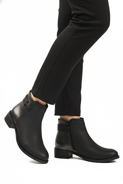 AYAKMOD Μαύρες σμαραγδένιες γούνινες αντιολισθητικές γυναικείες μπότες με φερμουάρ 547820 Z