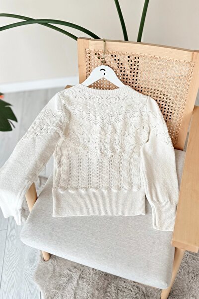 Kombinazon Pulover Mibra cu dantelă ecru