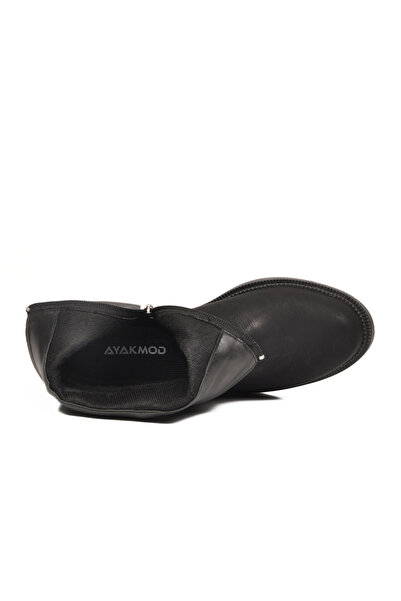 AYAKMOD Μαύρες σμαραγδένιες γούνινες γυναικείες μπότες με φερμουάρ αντιολισθητικές 636182 Z