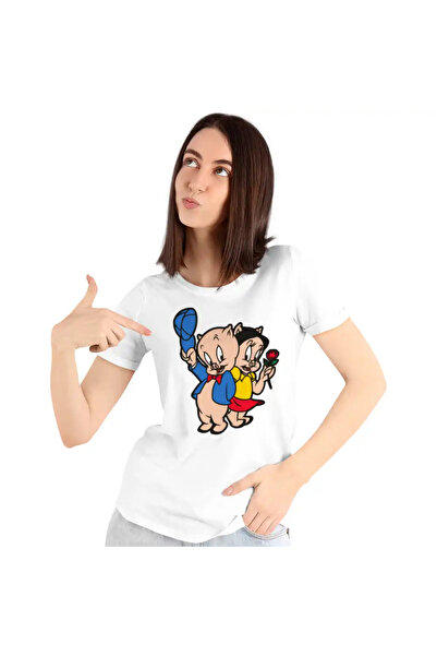 OEM Tricou Femei Porky Petunia Looney Tunes