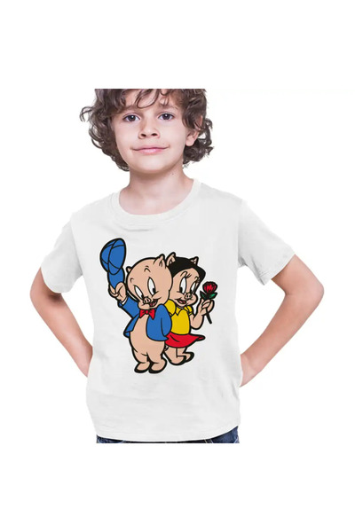 OEM Tricou Copii Baieti Porky Petunia Looney Tunes