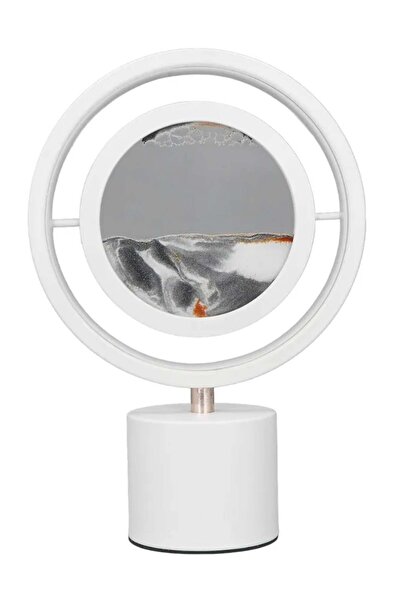 genric 3D Moving Sand Art Lamp - 3-Color Lighting & 360° Rotating USB Sandscape Table Lamp