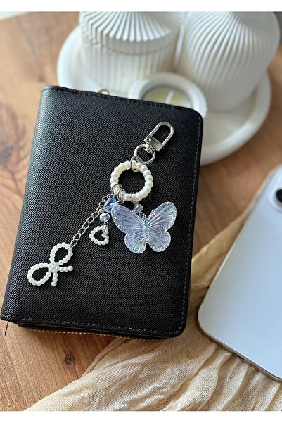 MİRAZ TASARIM Halkali Kelebek/Bow Tie Bag Charmi Bag Accessory Keychain