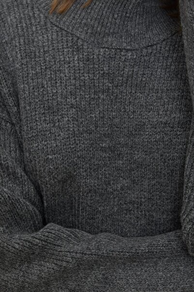 QANU Slit Knitwear Tunic Gray