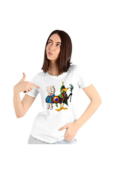 OEM Tricou Femei Porky Daffy Vrajitor Looney Tunes