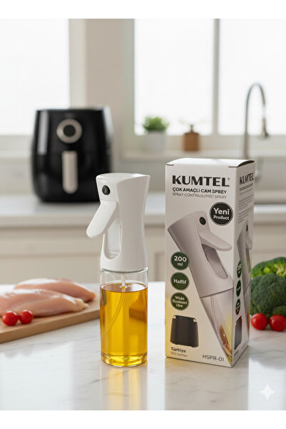 emaar fashion Cam Sprey Yağdanlık 200 ml – Püskürtmeli Zeytinyağı ve Sirke Şi...