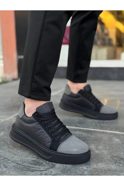 GökTR Kb-X46 Kuback Black Gray High Black Sole Casual Sneakers