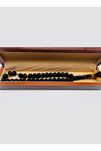 M.A Traders Original Black Zaytoon/Olive Wood Prayer Beads – 33 Beads | 10mm Bead Size (With Wooden Gift Box)