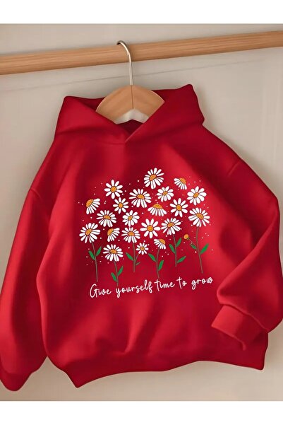 oneagılyazı cu glugă Swea tricou Floare de margaretă albă pentru copii cu imp...