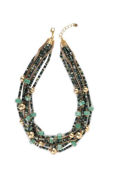 Fatma yaşar قلادة من حجر الأفنتورين والعقيق من قلب الطبيعة