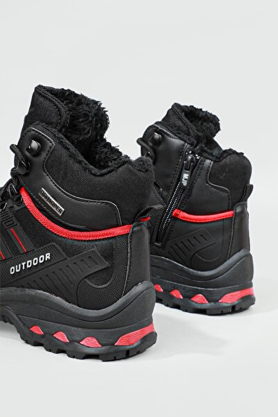 GÜLERSHOES Garantili Orijinal Su Geçirmez Kaymaz Outdoor Fermuarlı Bağcıklı Genç Çocuk Bot 36-37-38-39 Numara