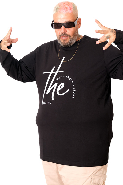 ModeXL Ανδρικό μακρυμάνικο μπλουζάκι Mode XL THE SED U25103