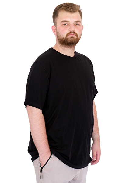 ModeXL Ανδρικό μπλουζάκι Mode XL Plus Size Crew Neck U25035 Μαύρο