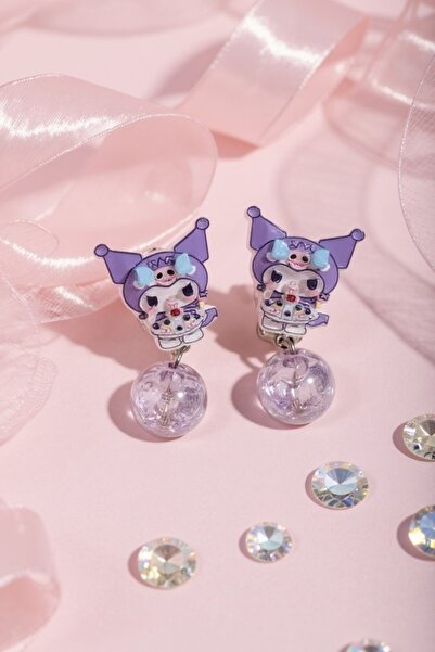 SeaBubbles Kuromi Non-Pierced Clip-On Earrings Standard Lila
