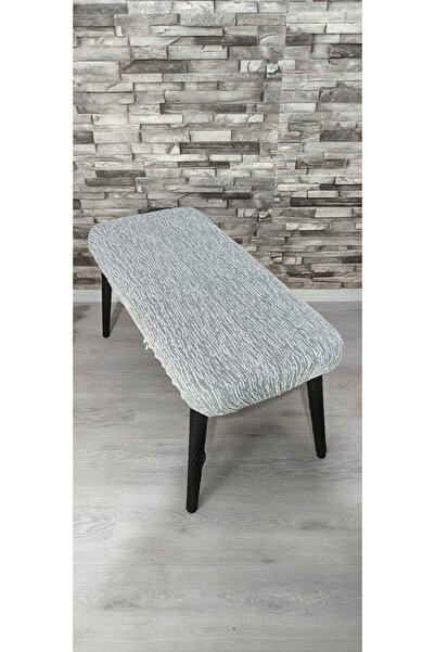 UzHome BENCH PUF KILIFI KREM Rengi JAKAR KUMAŞ