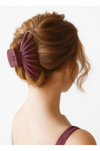 cityvision Glittery Octopus Model Dusty Rose Color Hair Clip 12 cm Large Size