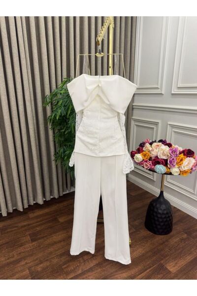 Wfash soft white jumpsuit