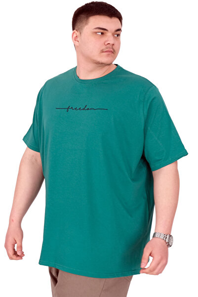ModeXL Ανδρικό μπλουζάκι μεγάλου μεγέθους Mode XL με λαιμόκοψη FREEDOM U25033 Nefti