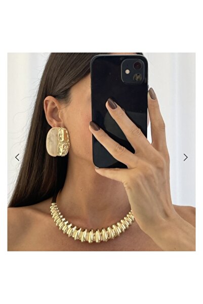 Dionme Zra krem gold Vintage küpe