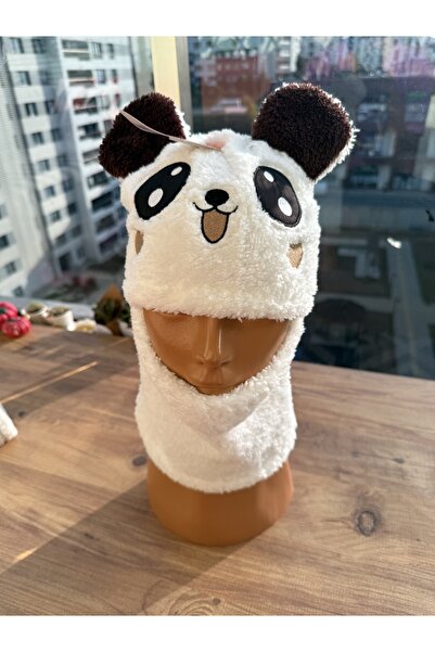 Blotch Plush Children's Balaclava Snow Mask Cute White Panda Figure Beanie Protecting from the Cold