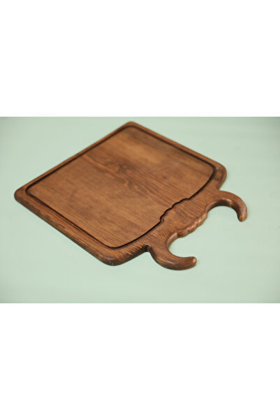 fam wood art 100% Natural Pine Steak Board Hamburger Plate