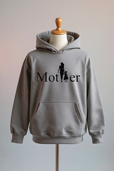 Vordevia Hanorac supradimensionat din bumbac imprimat Mother, cu 3 fire