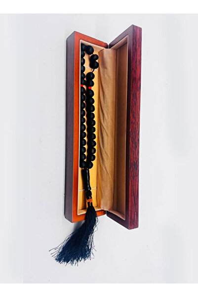 M.A Traders Original Black Zaytoon/Olive Wood Prayer Beads – 33 Beads | 10mm Bead Size (With Wooden Gift Box)