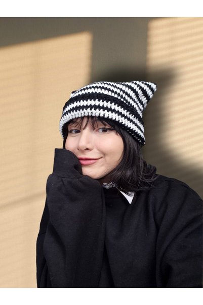 nazegram Knitted Cat Ear Beanie