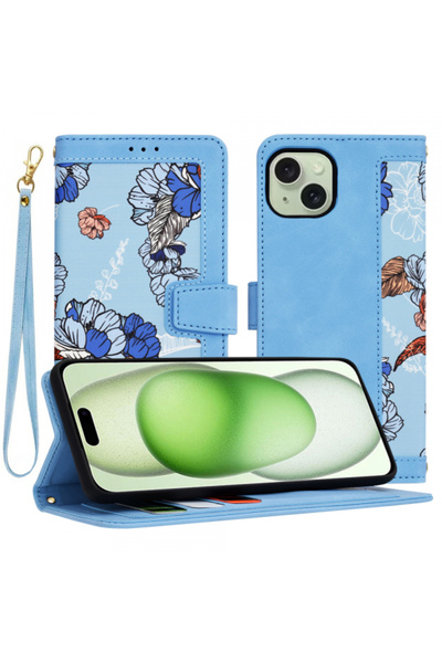 Techsuit Husa pentru Apple iPhone 15 Plus, Techsuit, FlipCraft, Bleu