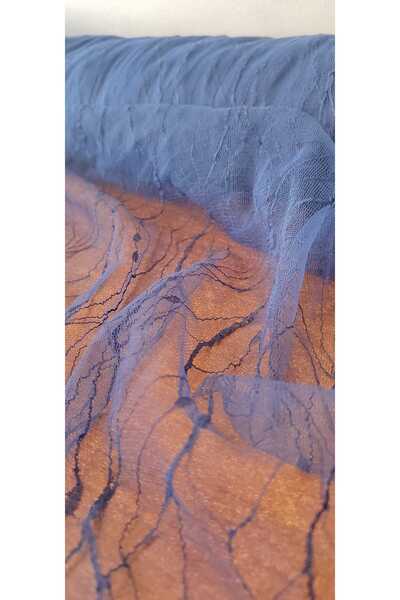 River Fabrics قماش جاكار تول نيلي