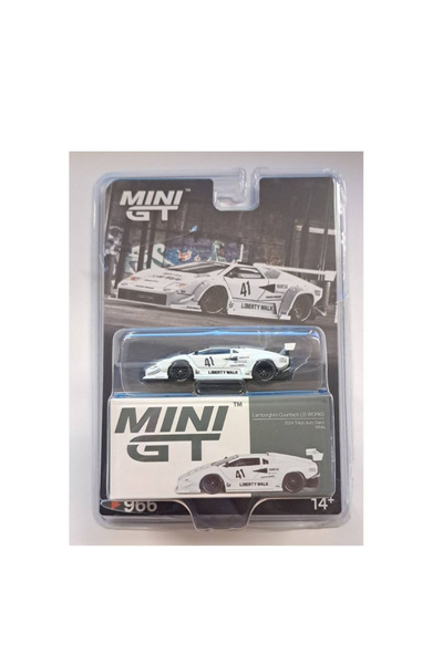 mini gt 966 - Lamborghini Countach Lb-Works White 2024 Tokyo Auto Salon Blister Pack