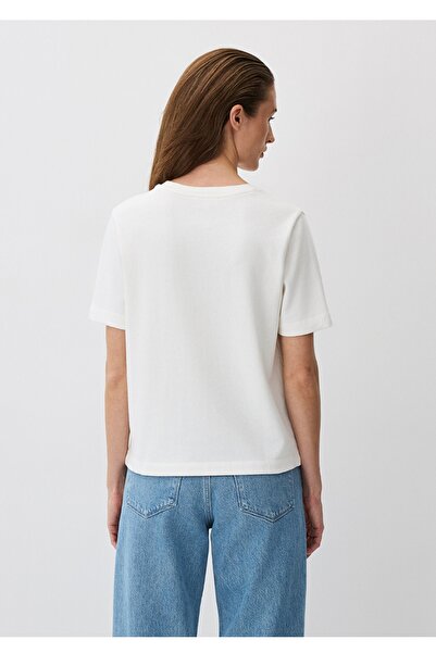 Mavi Regular Fit 100% Cotton Ecru T-Shirt