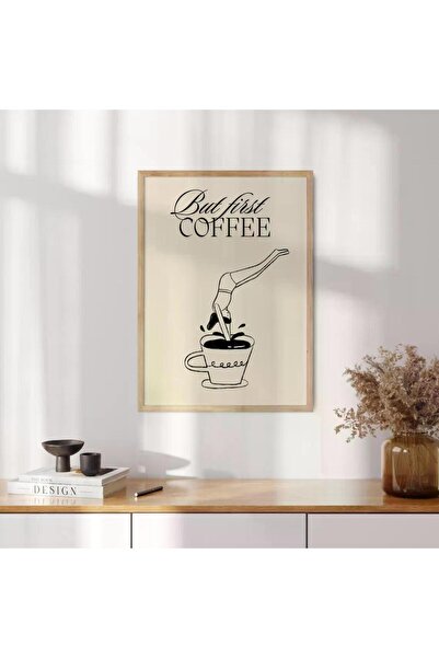 Esci Design Framed Coffee Corner Painting - Kitchen Painting - Kitchen Wall Art - Trend Painting - Kahve1002