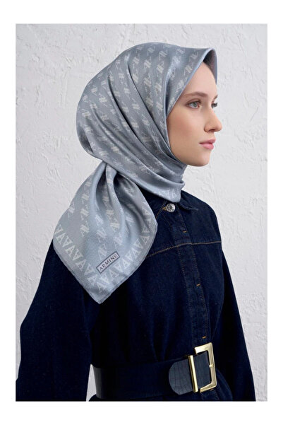 Armine Tivil Saf İpek Eşarp 9412 - 80 Buz Mavisi